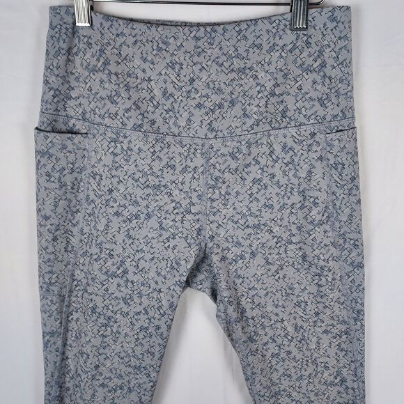 Spyder Active Leggings Medium Women’s Gray Print High Waist Stretch - Picture 3 of 11